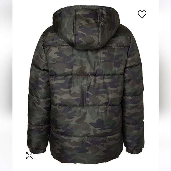 Boys Camouflage Puffer Jacket - Picture 2 of 5